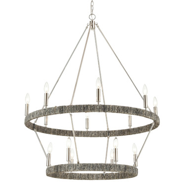 Abaca Tier Chandelier | Elk Home at Lightology Abaca Tier Chandelier