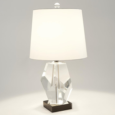 Facet Block Table Lamp | Global Views at Lightology Facet Block Table Lamp