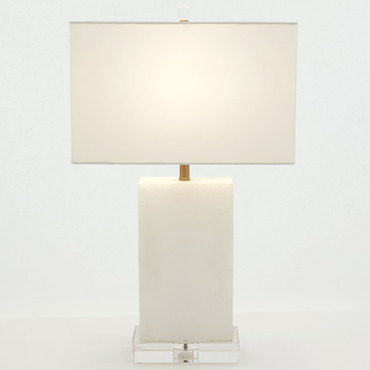 Alabaster Rectangular Table Lamp