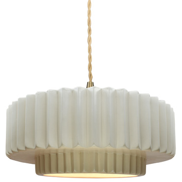 Radiance Pleated Tier Pendant | Justice Design at Lightology Radiance Pleated Tier Pendant