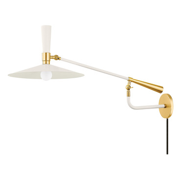 Milena Swing-Arm Plug-In Wall Sconce | Mitzi at Lightology Milena Swing-Arm Plug-In Wall Sconce