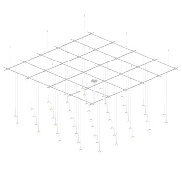 Suspenders Gridscape Pendant with Monoline Domed Ball Lights | SONNEMAN - A Way of Light at Lightology Suspenders Gridscape Pendant with Monoline Domed Ball Lights