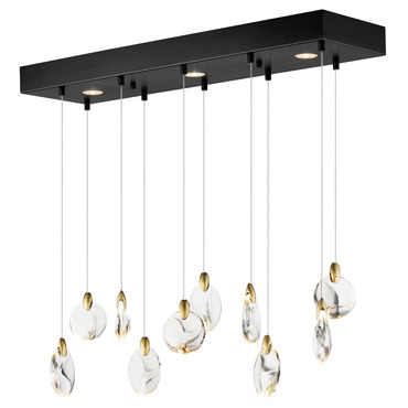 Pebble Linear Multi Light Pendant | Et2 at Lightology Pebble Linear Multi Light Pendant