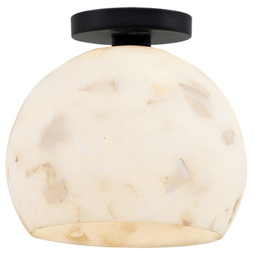 Alabaster Rocks Globe Semi Flush Ceiling Light