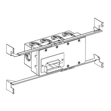 Truline 1.6A 4 Gang Junction Box with Mounting Plate