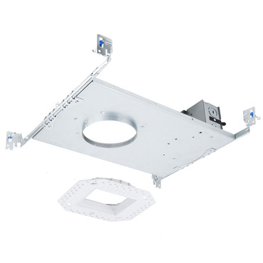 FQ 4 inch SQ 13W Trimless New Construction Non-IC Frame In Kit | WAC Lighting at Lightology FQ 4 inch SQ 13W Trimless New Construction Non-IC Frame In Kit