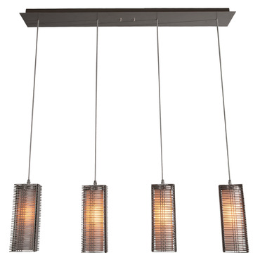 Downtown Mesh LED Linear Multi Light Pendant | Hammerton Studio at Lightology Downtown Mesh LED Linear Multi Light Pendant