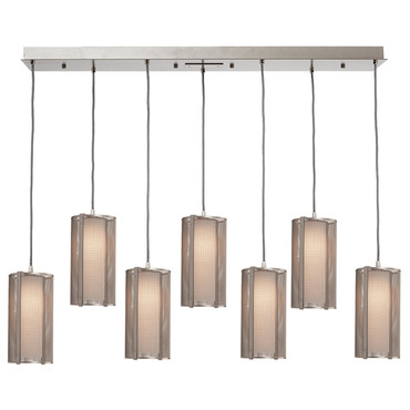 Uptown Mesh Glass Linear Multi Light Pendant | Hammerton Studio at Lightology Uptown Mesh Glass Linear Multi Light Pendant