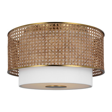 Sawyer Rattan Ceiling Light | Visual Comfort Studio at Lightology Sawyer Rattan Ceiling Light
