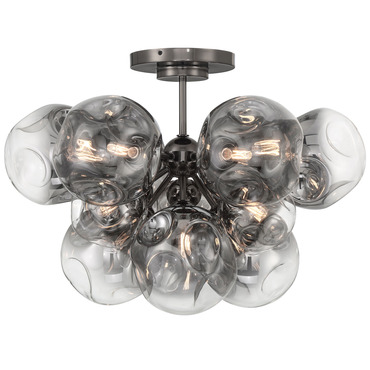 Neveh Multi-Light Semi Flush Ceiling Light | Metropolitan Lighting at Lightology Neveh Multi-Light Semi Flush Ceiling Light