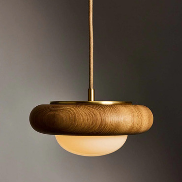 Humboldt 01 Wooden Pendant | Roll & Hill at Lightology Humboldt 01 Wooden Pendant