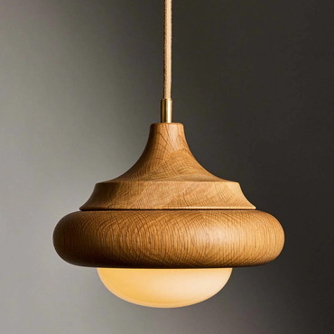 Humboldt 02 Wooden Pendant | Roll & Hill at Lightology Humboldt 02 Wooden Pendant