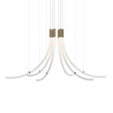 Flare Chandelier Multi Light Pendant | Bomma at Lightology Flare Chandelier Multi Light Pendant