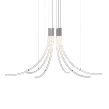 Flare Chandelier Multi Light Pendant | Bomma at Lightology Flare Chandelier Multi Light Pendant