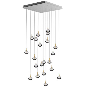 Stellar Dust Square Multi Light Pendant | Bomma at Lightology Stellar Dust Square Multi Light Pendant