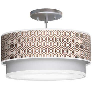 Hexagon Double Tiered Pendant | Jef Designs at Lightology Hexagon Double Tiered Pendant