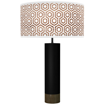 Hexagon Thad Table Lamp | Jef Designs at Lightology Hexagon Thad Table Lamp