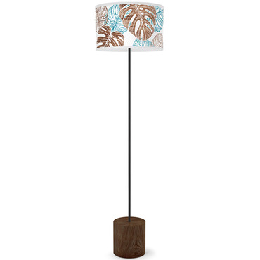 Monstera Drum Floor Lamp