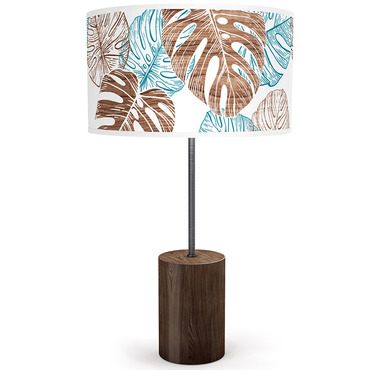 Monstera Drum Table Lamp | Jef Designs at Lightology Monstera Drum Table Lamp