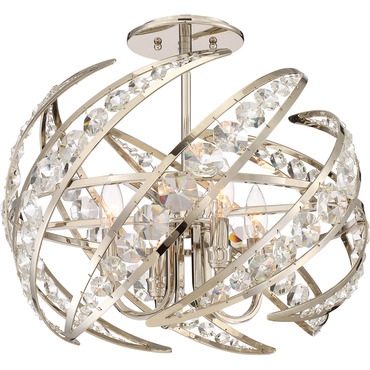 Crescent Semi Flush Ceiling Light | Quoizel at Lightology Crescent Semi Flush Ceiling Light
