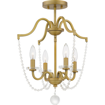 Sunday Semi Flush Ceiling Light | Quoizel at Lightology Sunday Semi Flush Ceiling Light