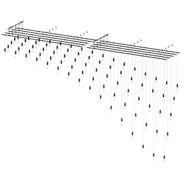 Suspenders Parallels Linear Chandelier with Teardrops | SONNEMAN - A Way of Light at Lightology Suspenders Parallels Linear Chandelier with Teardrops