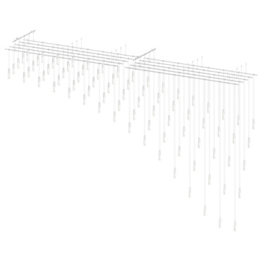 Suspenders Parallels Linear Chandelier with Teardrops