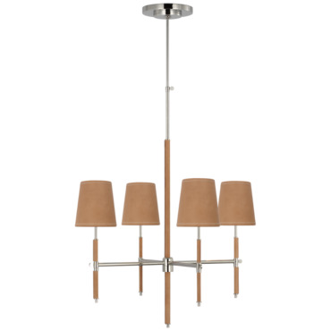 Bryant Leather Chandelier | Visual Comfort Signature at Lightology Bryant Leather Chandelier