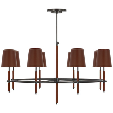 Bryant Leather Ring Chandelier | Visual Comfort Signature at Lightology Bryant Leather Ring Chandelier