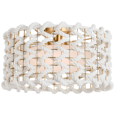 Catania Woven Ceiling Flush Light | Visual Comfort Signature at Lightology Catania Woven Ceiling Flush Light