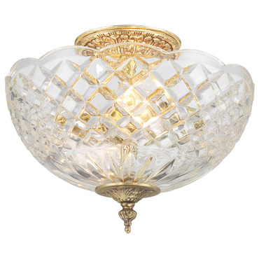 Milton Semi Flush Ceiling Light | Crystorama at Lightology Milton Semi Flush Ceiling Light