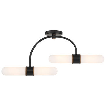 Capsule Semi Flush Ceiling Light | Crystorama at Lightology Capsule Semi Flush Ceiling Light