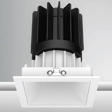 Luca 2.7 inch Square Static White Fixed Downlight With Trim