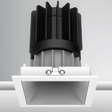 Luca 2.7 inch Square Warm Dim Fixed Downlight With Trim | PureEdge Lighting at Lightology Luca 2.7 inch Square Warm Dim Fixed Downlight With Trim