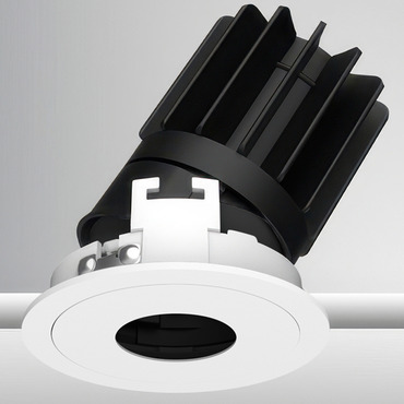 Luca 3.5 inch Round Static White Adjustable Pinhole with Trim