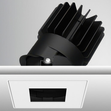 Luca 3.5 inch Square Static White Trimless Adjustable Pinhole