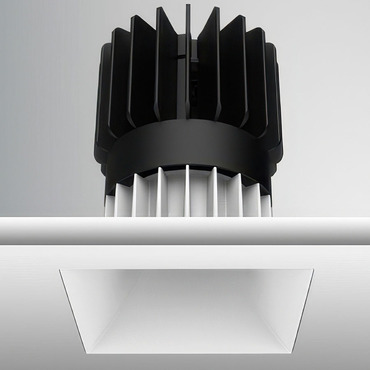 Luca 3.5 inch Square Static White Trimless Fixed Downlight