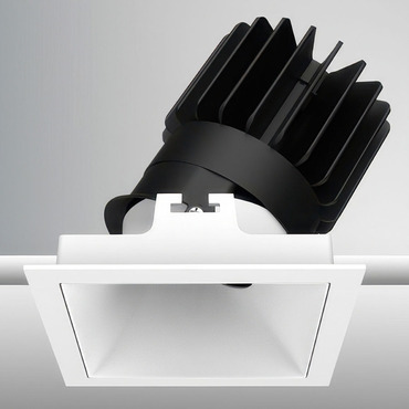 Luca 3.5 inch Square Static White Adjustable Downlight with Trim