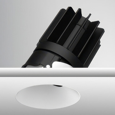 Luca 2.7 inch Round Static White Trimless Adjustable Downlight