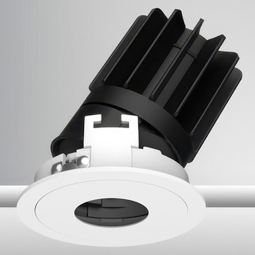 Luca 2.7 inch Round Static White Adjustable Pinhole with Trim