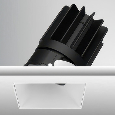 Luca 2.7 inch Square Static White Trimless Adjustable Downlight