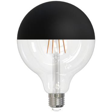 G40 Half Black Globe Med Base 6W 120V 2700K 90CRI 2-PACK | Bulbrite at Lightology G40 Half Black Globe Med Base 6W 120V 2700K 90CRI 2-PACK