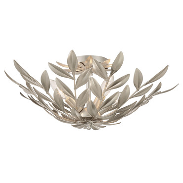 Broche Vines Semi Flush Ceiling Light | Crystorama at Lightology Broche Vines Semi Flush Ceiling Light