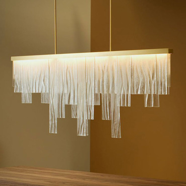 Cascata Long Linear Chandelier | CTO Lighting at Lightology Cascata Long Linear Chandelier