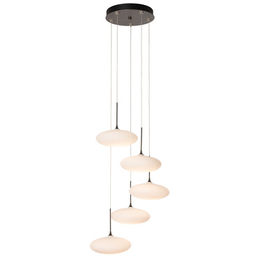 Clouds LV Round Multi Light Pendant | Hubbardton Forge at Lightology Clouds LV Round Multi Light Pendant