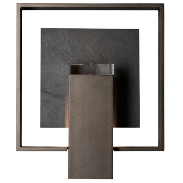 Shadow Box Outdoor Dark Sky Slate Wall Sconce | Hubbardton Forge at Lightology Shadow Box Outdoor Dark Sky Slate Wall Sconce