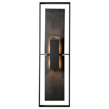 Shadow Box Outdoor Dark Sky Tall Slate Wall Sconce | Hubbardton Forge at Lightology Shadow Box Outdoor Dark Sky Tall Slate Wall Sconce