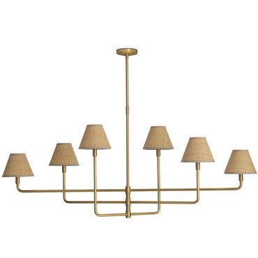 Polly Rattan Linear Chandelier