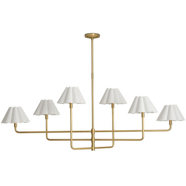 Polly Scalloped Linear Chandelier | Regina Andrew at Lightology Polly Scalloped Linear Chandelier