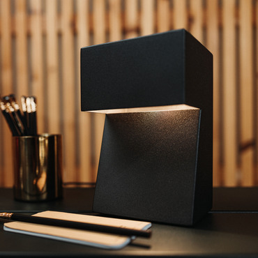Little Block Table Lamp | John Beck Steel at Lightology Little Block Table Lamp
